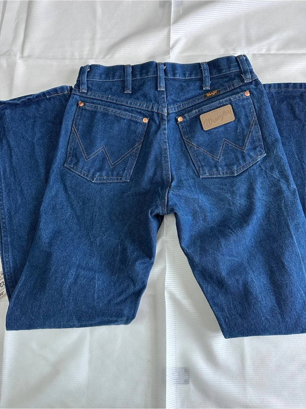 dark wash western straight leg wrangler jeans